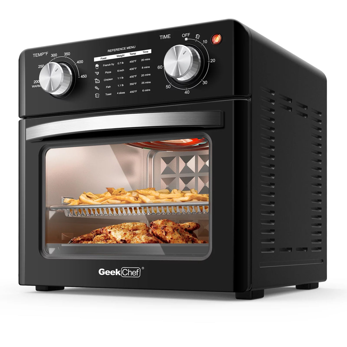 10QT Black Stainless Steel Air Fryer Oven F73547