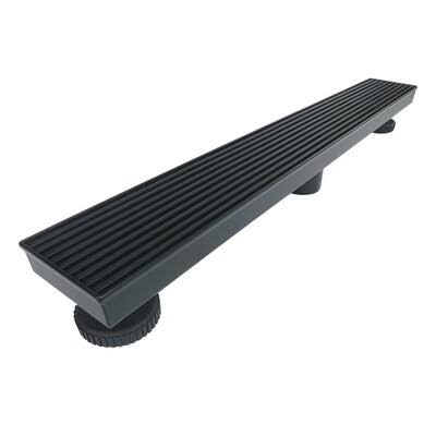 24 in. Matte Black Linear Shower Drain R603214