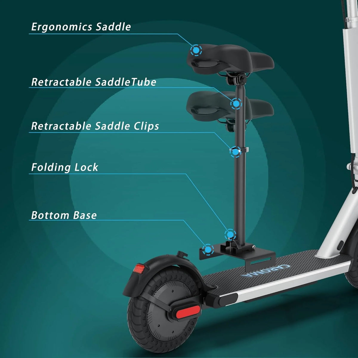 Electric Scooter for Adults, 20 Mph 25 Miles Range, 500W Foldable T657525