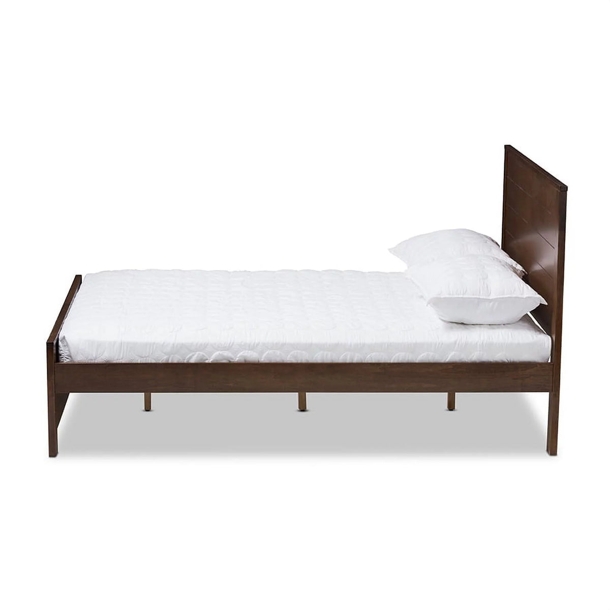 Brown-Finished Wood Twin Platform Bed K185