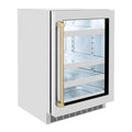 24 Can Beverage Fridge with Stainless Steel Glass Door B2784