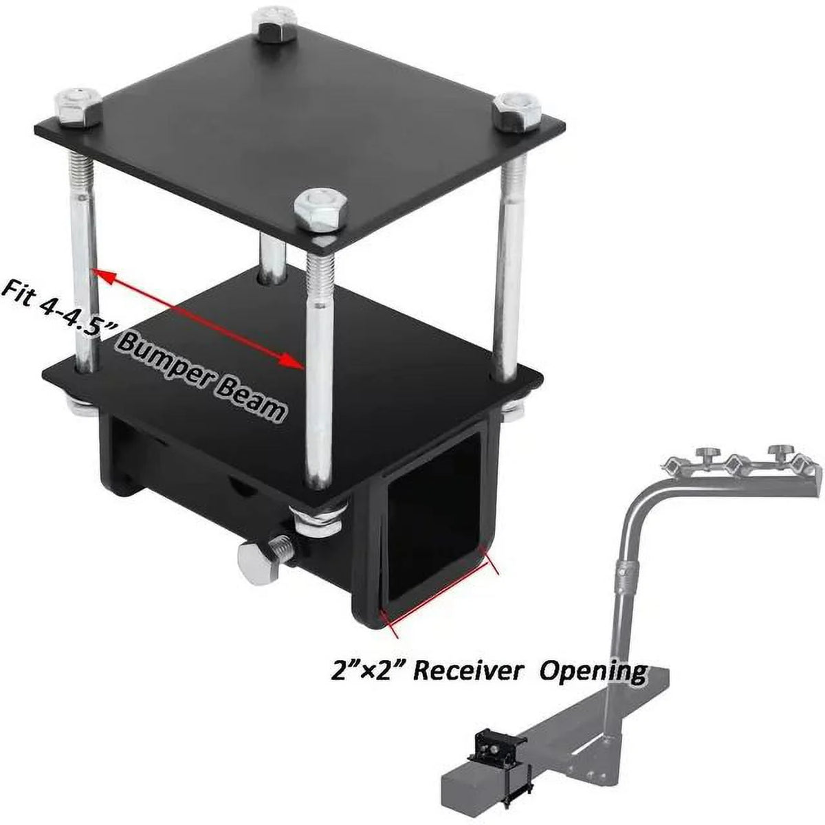 2 Receiver Trailer Bumper Hitch Adapter S86116