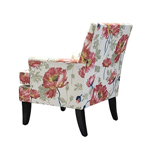 Modern Accent Chair with Arms and Wooden Legs P5378
