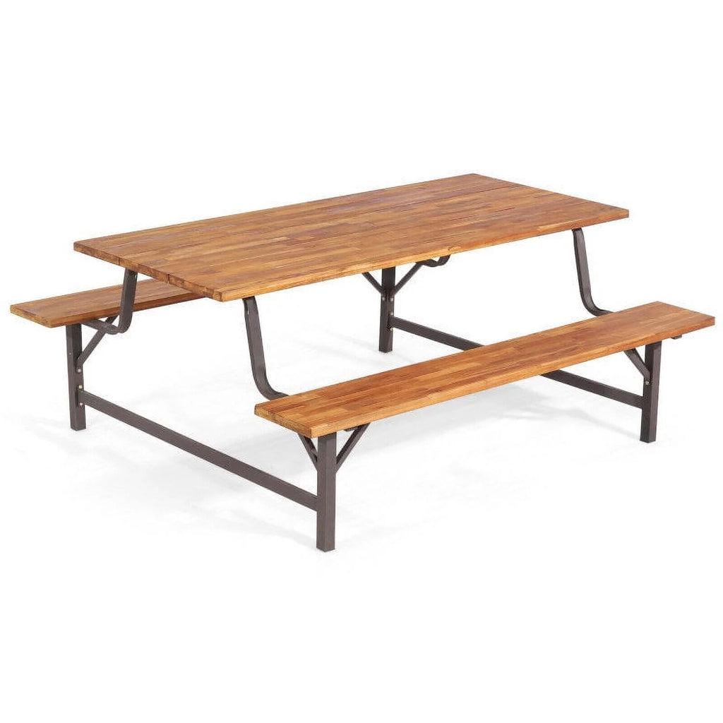 6-Person Outdoor Picnic Table and Bench Set M1778