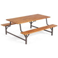 6-Person Outdoor Picnic Table and Bench Set M1778