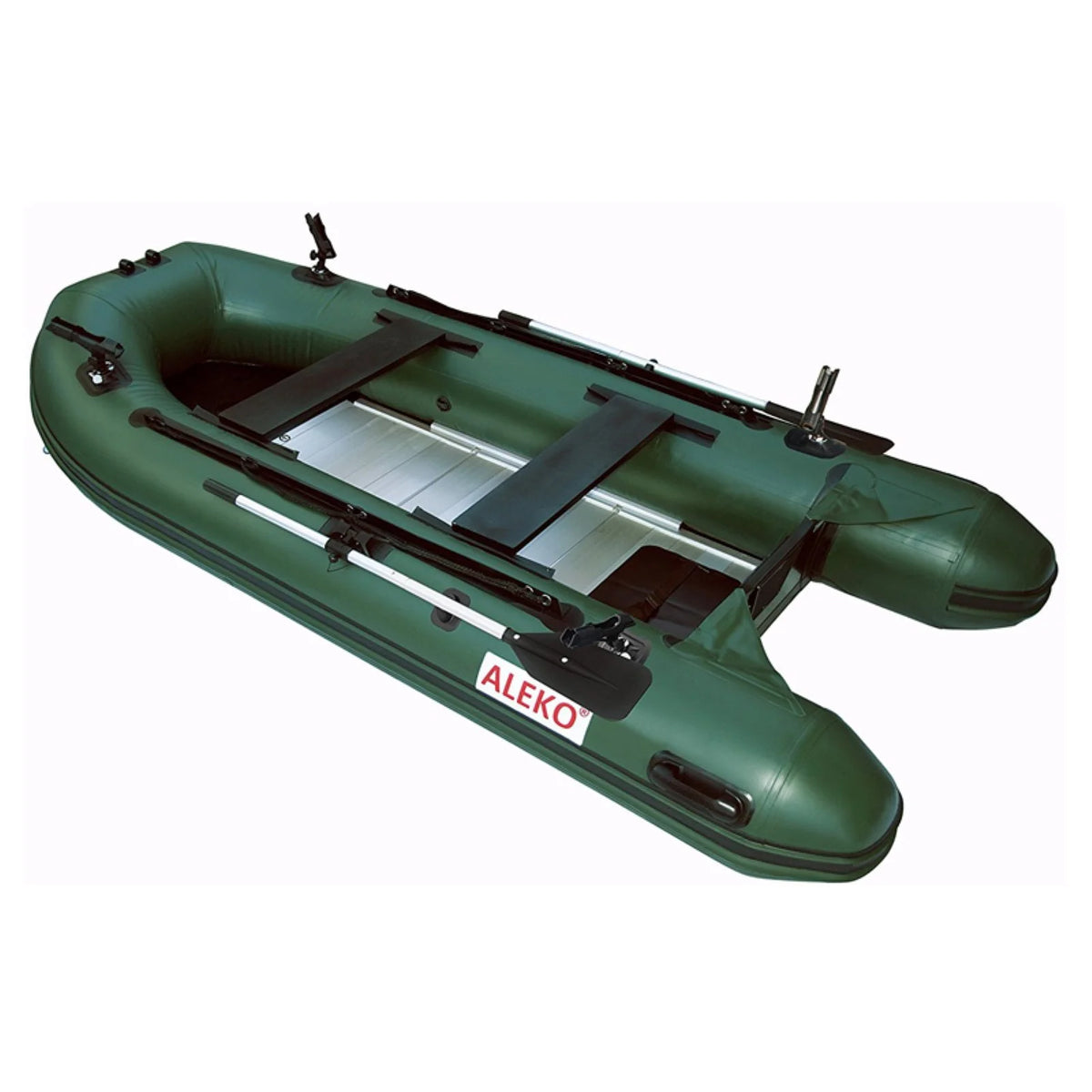 Inflatable Boat with Aluminum Floor 12.5 ft Black U95387