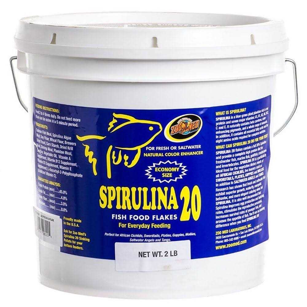Spirulina 20 Fish Food Flakes B1352