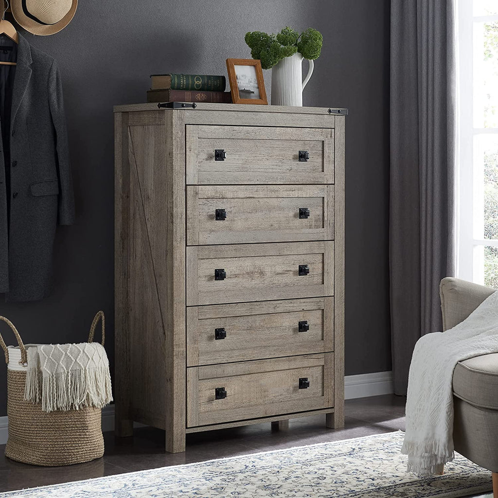 5 Drawer Wood Dresser P30954