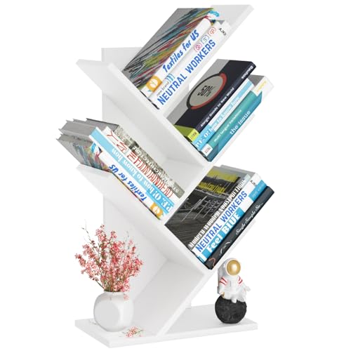 10 Tier Dark Grey Wood Tree Bookshelf R4935