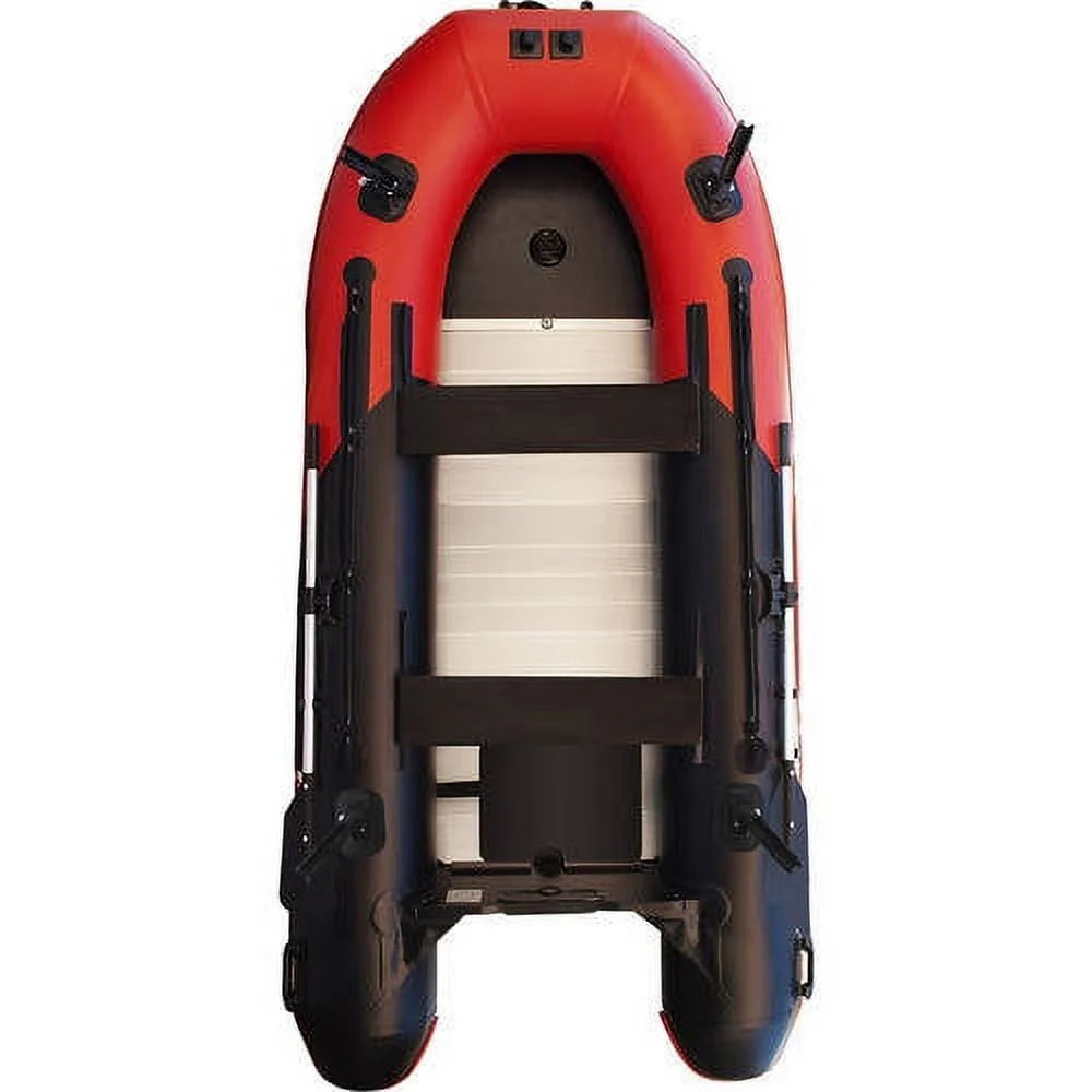 Inflatable Boat with Aluminum Floor 12.5 ft Black U95387