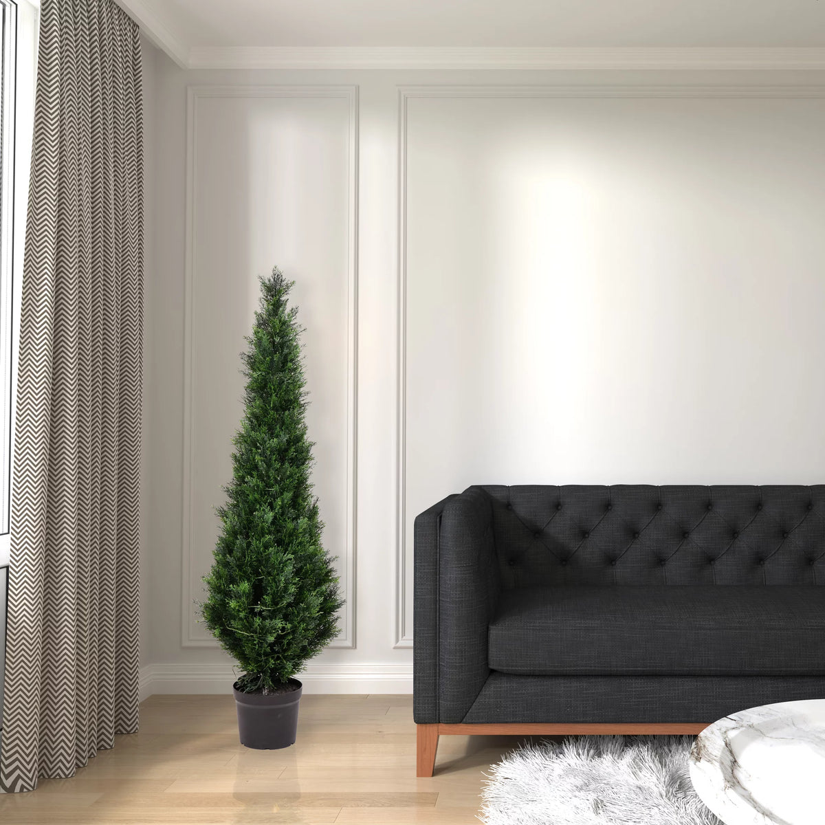 5' Artificial Potted Green Cedar Tree B1184