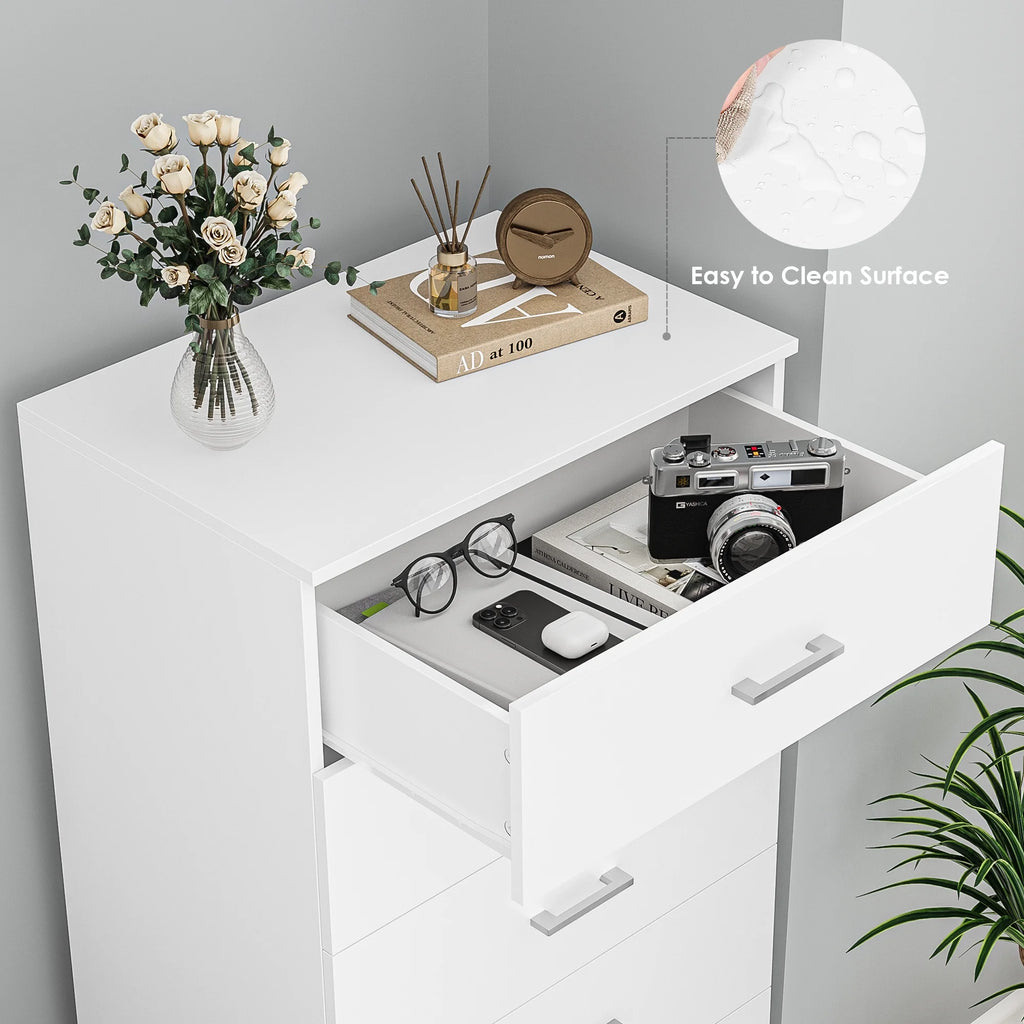 White 6 Drawer Wood Dresser W28392