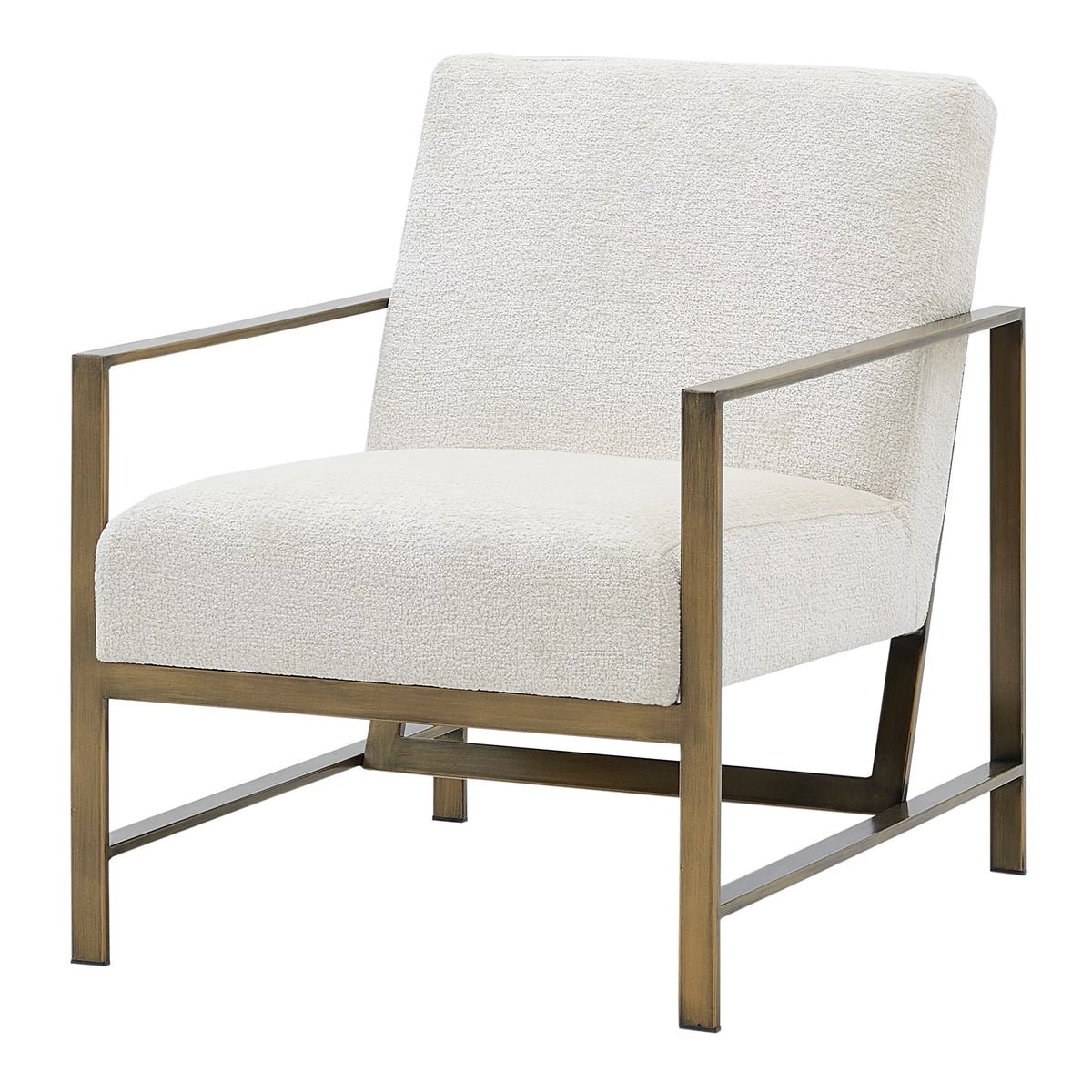 Cream Fabric Accent Arm Chair X7484