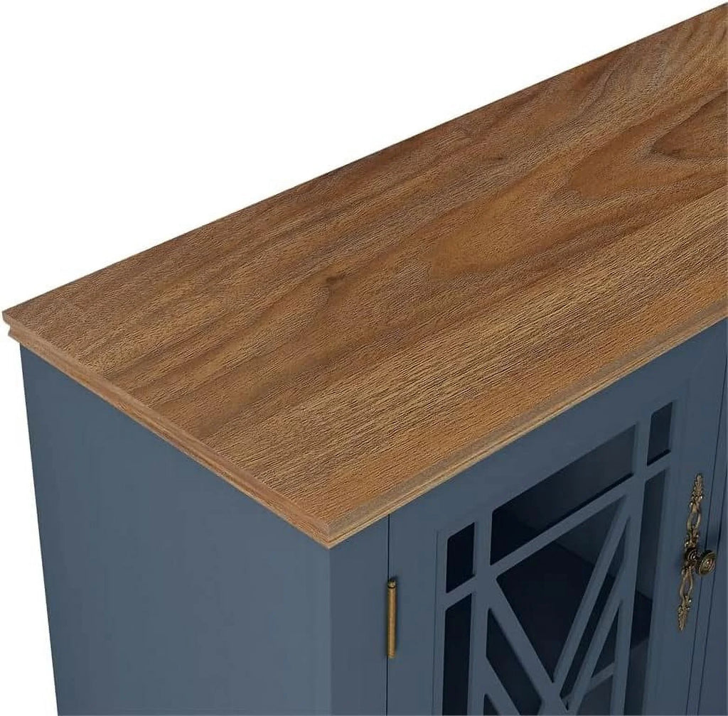 Vintage Wood Kitchen Accent Buffet Sideboard Cabinet Q87244
