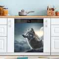 Magnetic Dishwasher Stickers Night Wolf Pattern 23in W x 26in H N700