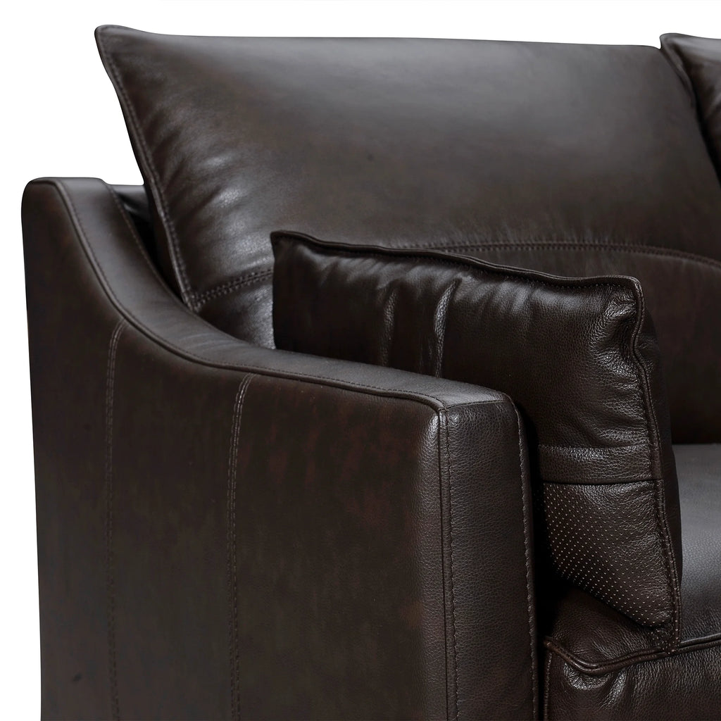 Dark Brown Leather Sofa Y169769