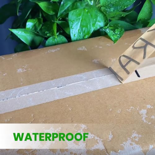 Kraft Paper Tape, 2 Inch x 60 Yards x 3 Rolls, Biodegradable Brown Packing Tape P37206