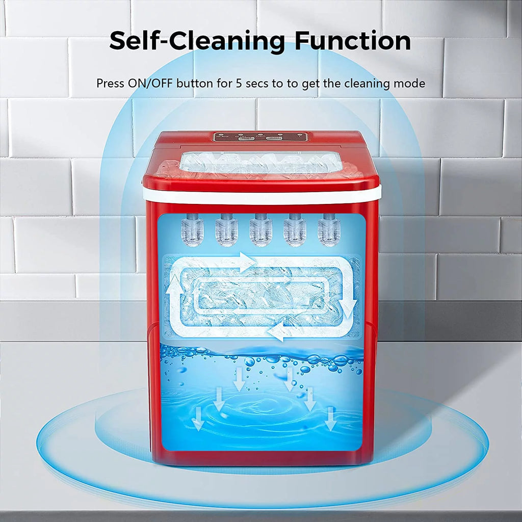 Portable Countertop Ice Maker with Ice Scoop and Basket X927