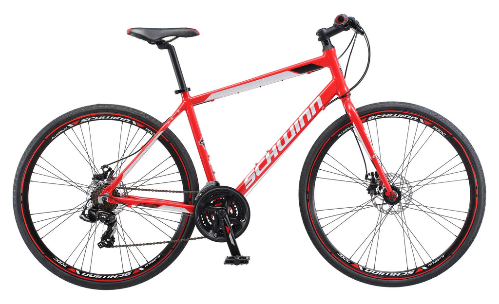Red 21 Speed Hybrid Bike J550