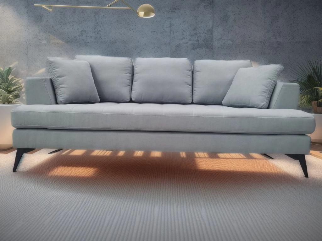 Gray Linen Fabric 3 Seater Sofa H580942