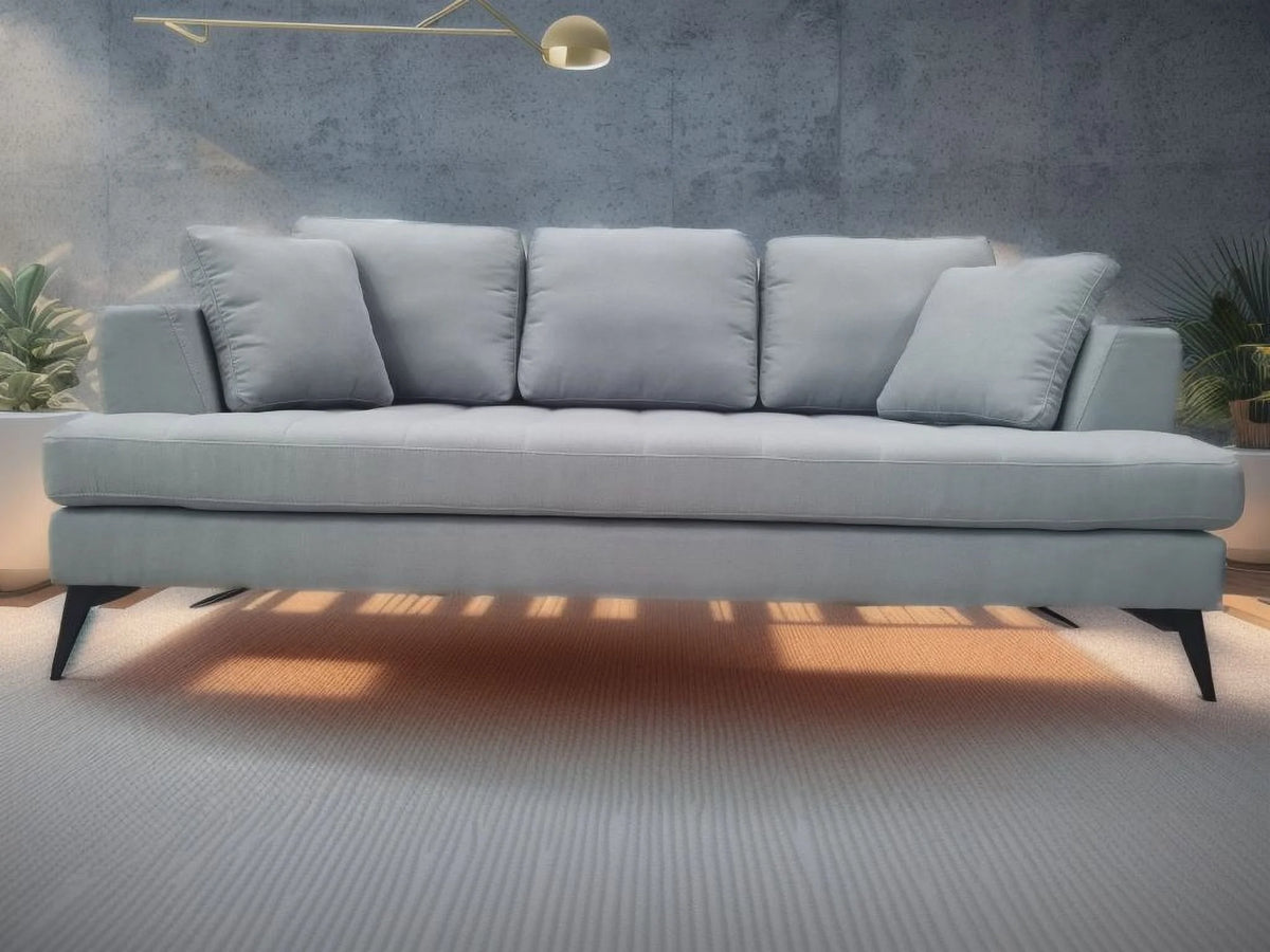 Gray Linen Fabric 3 Seater Sofa H580942