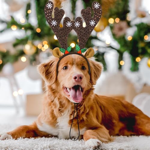 2 Pack Adjustable Christmas Pet Headbands E8543