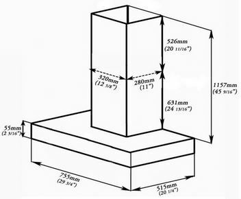 Wall-Mounted Chimney Style Rangehood M21047