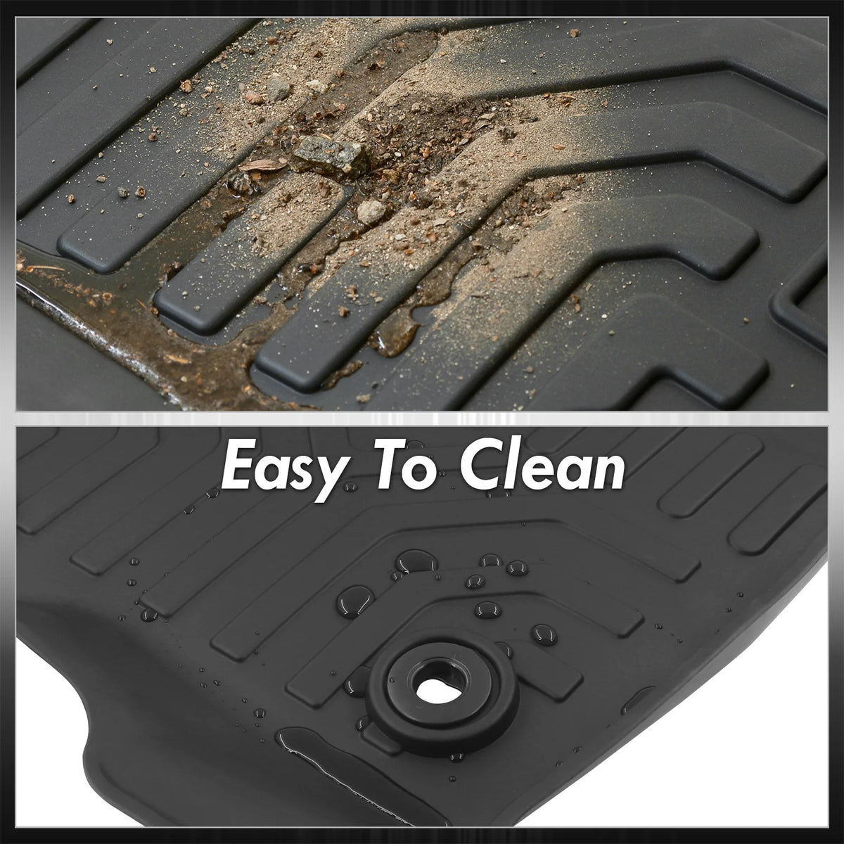 4-Piece All Weather TPE Rubber Floor Mats Front Rear Set J918