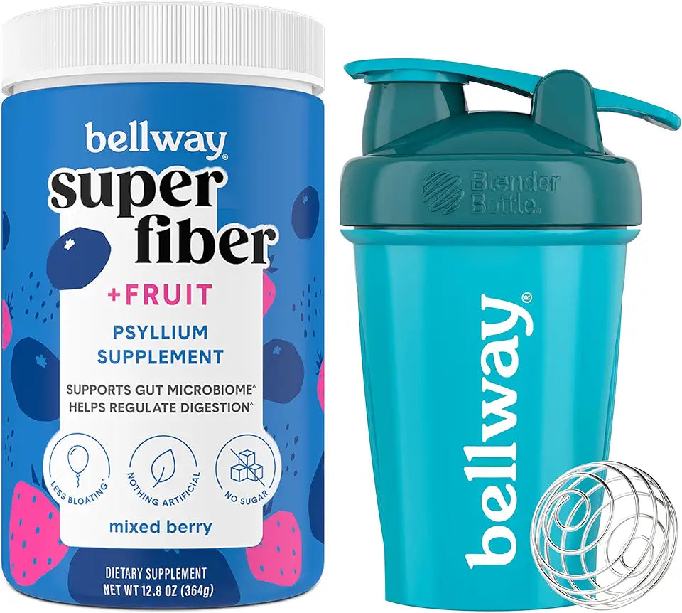Super Fiber Powder + Fruit, Mixed Berry Shaker Bottle Bundle L10761