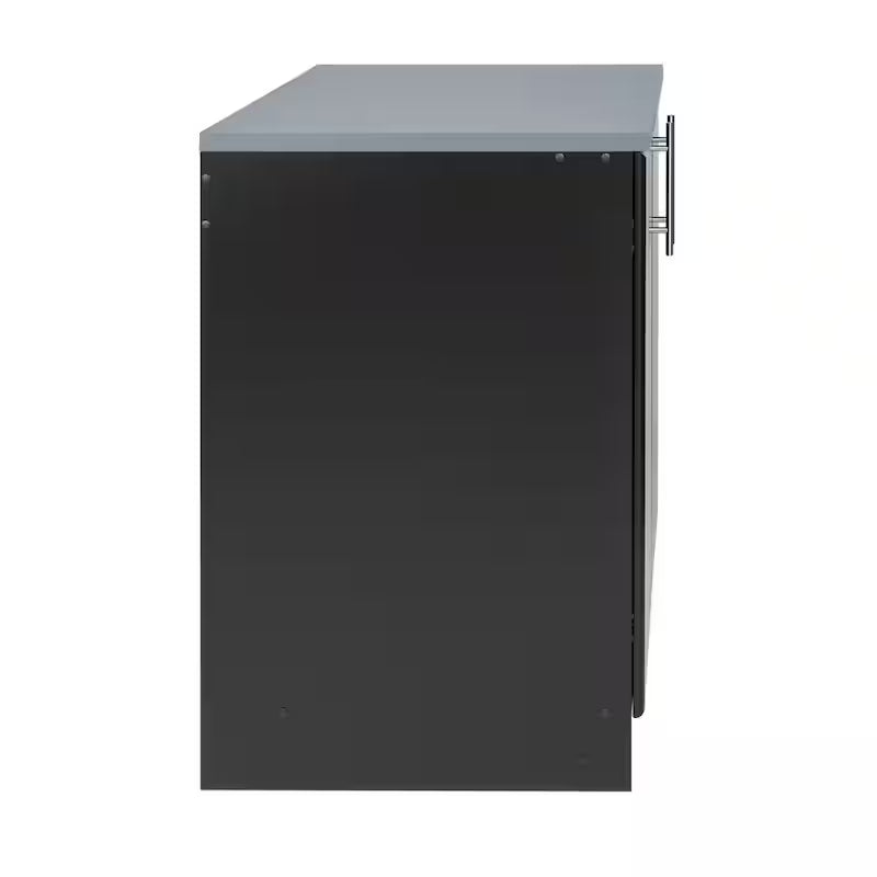 Black Wood Freestanding Garage Cabinet X32178
