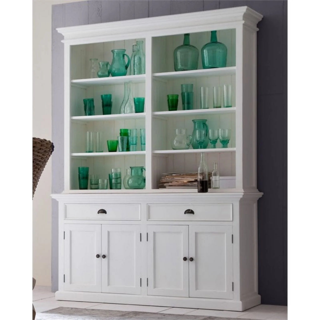 Storage Cabinet with Hutch in Pure White I98814