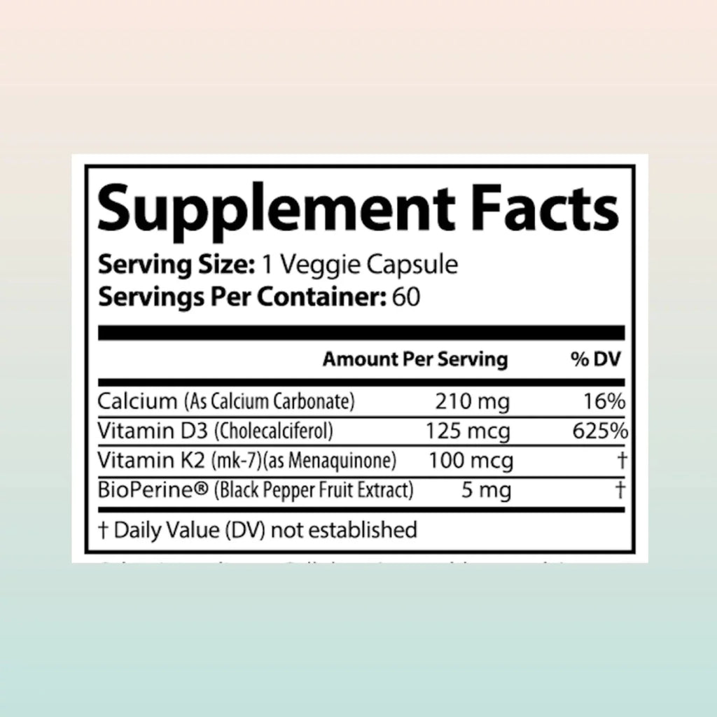 Vitamin K2 MK7 with D3 5000 IU Supplement 2-Pack W7651