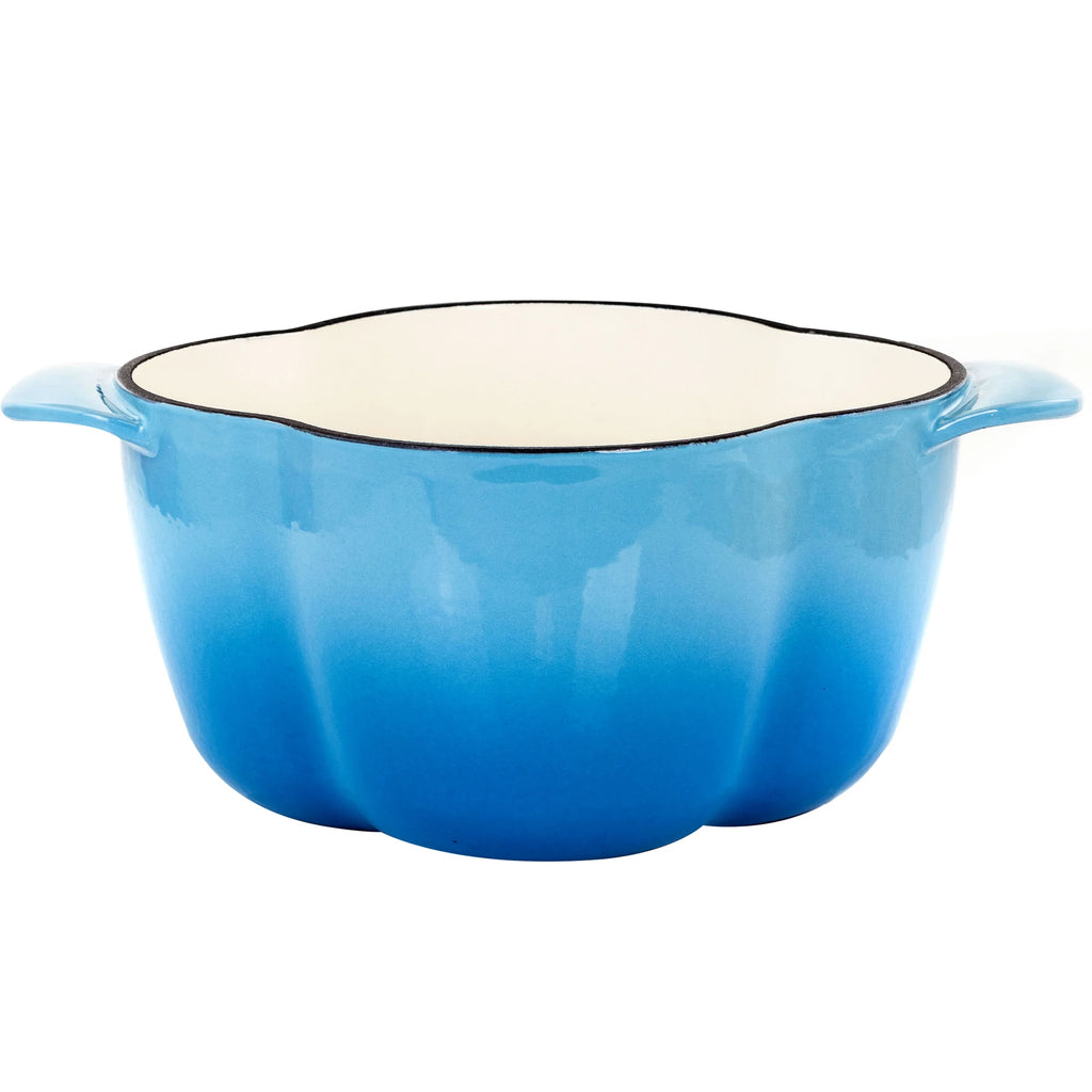 3 qt. Blue Enameled Cast Iron Casserole H907