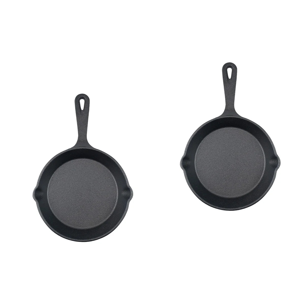 2pcs Mini Cast Iron Skillet Non-stick Frying Pan I199100