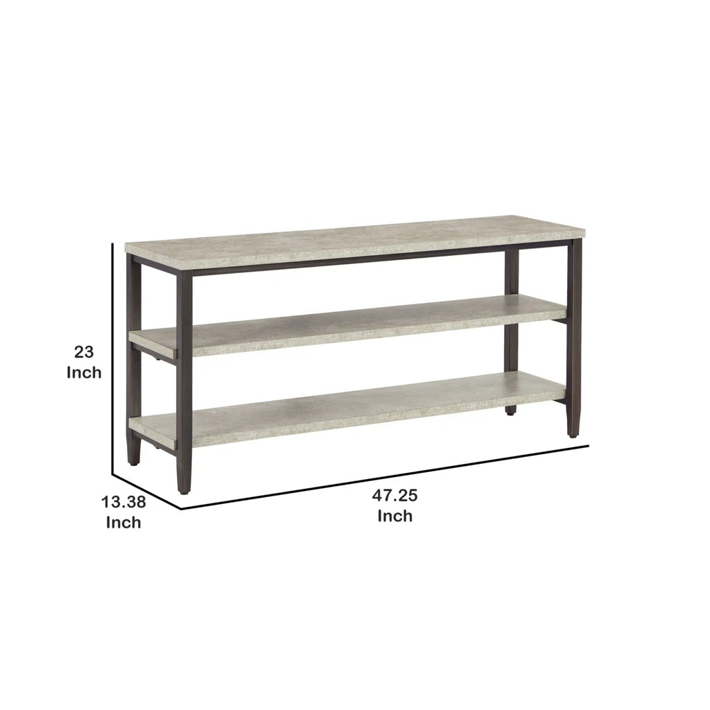 47 Inch Sofa Console Table 2 Open Shelves B797