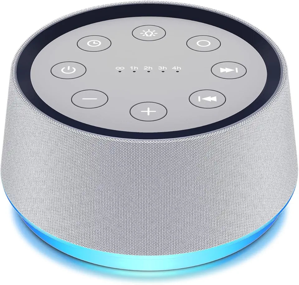 White Noise Sound Machine with 30 Soothing Sounds 12 Colors Night Light 36 Volume Levels 5 Timers Q18707