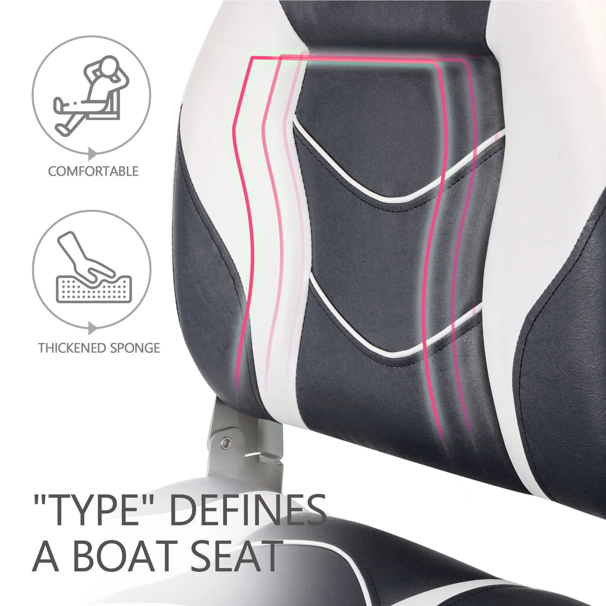 High Back Folding Boat Seat Z439
