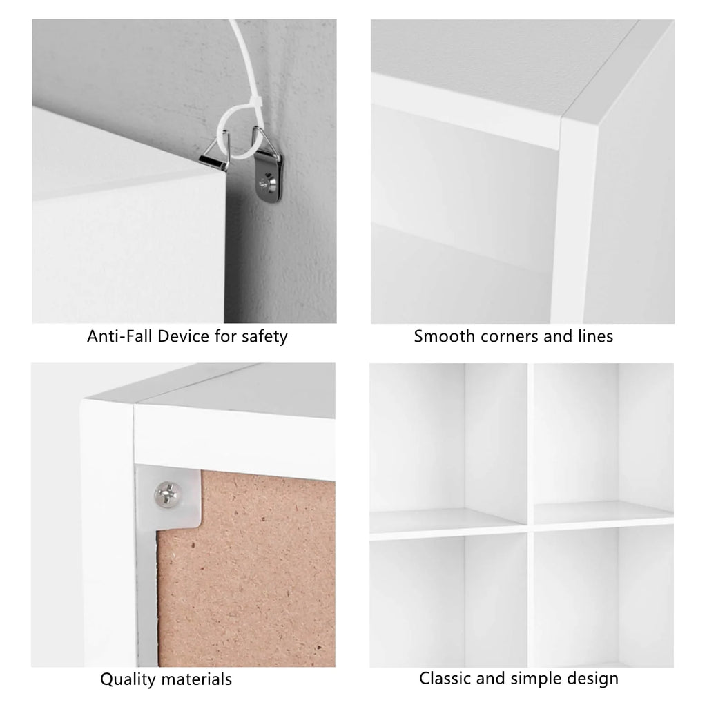 White 6 Cube Bookcase Storage Cabinet B577