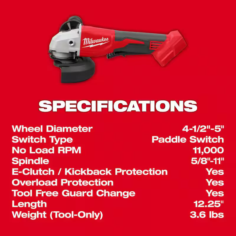 18-Volt Lithium-Ion Brushless Cordless 4-1/2 in./5 in. Grinder with 5.0Ah Starter Kit T1350