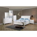 White 4 Piece Full Storage Sleigh Bedroom Set W99950