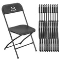 White Plastic Folding Chair 10 Pack 350 lb Capacity S85620