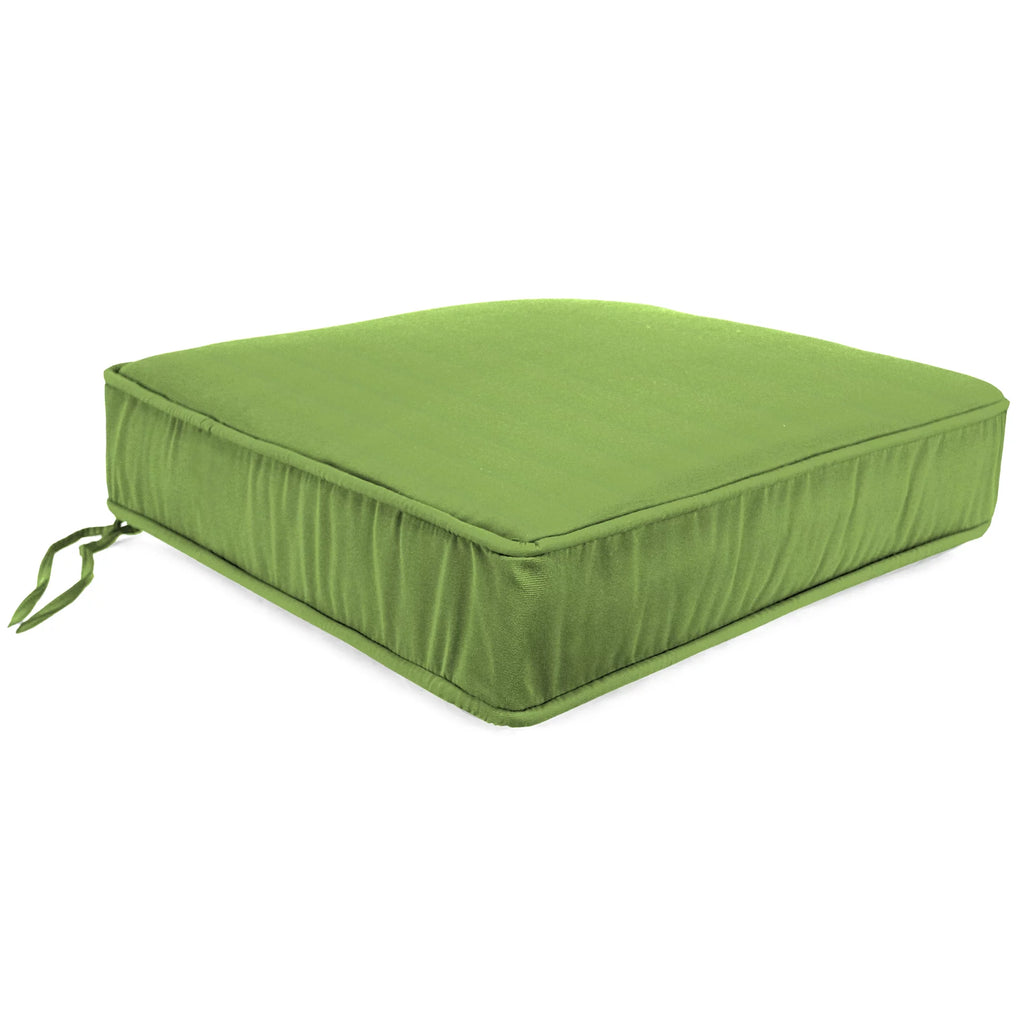 Green Square Outdoor Deep Seat Cushion with Ties Z2818
