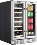 24 inch Dual Zone Wine and Beverage Cooler 96 Cans 33 Bottles X365708