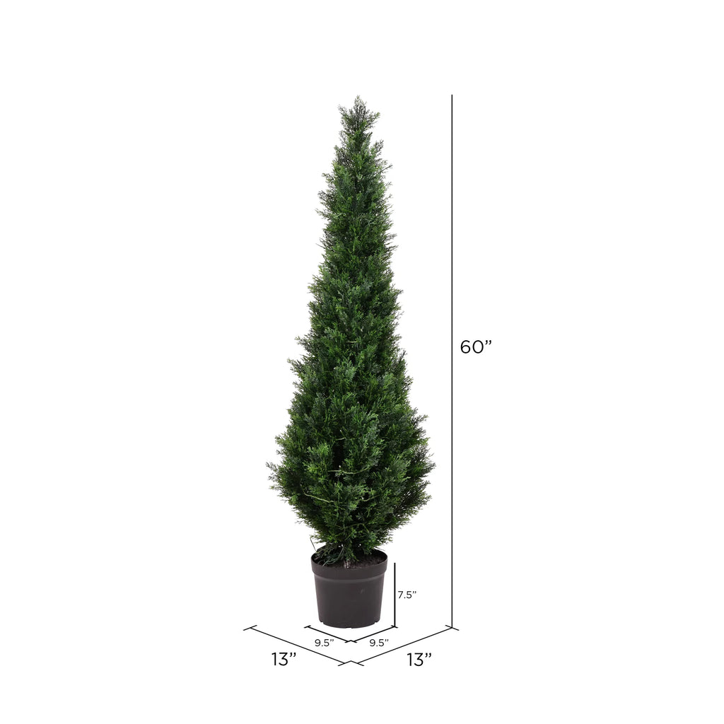 5' Artificial Potted Green Cedar Tree B1184