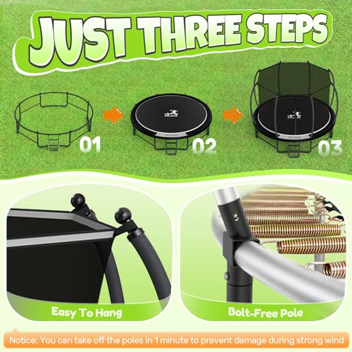 8FT Recreational Trampoline with Enclosure L662253