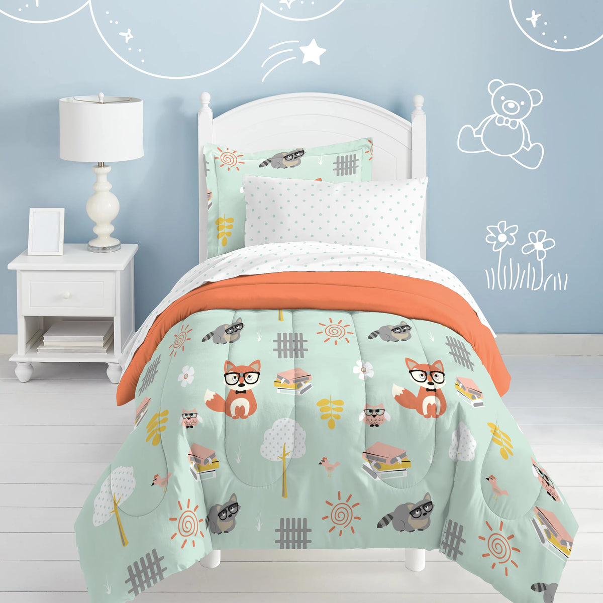 Twin 5 Piece Polyester Microfiber Comforter Set Z736