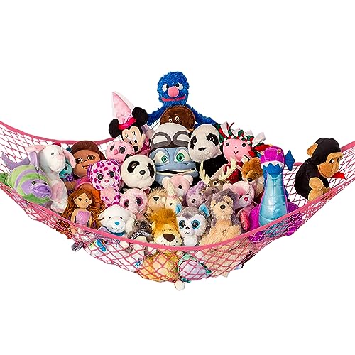 Stuffed Animal Hammock Corner Hanging Organizer White O62153