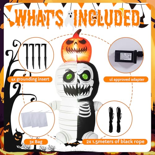 8ft Inflatable Halloween Outdoor Decoration with LED Lights C8085