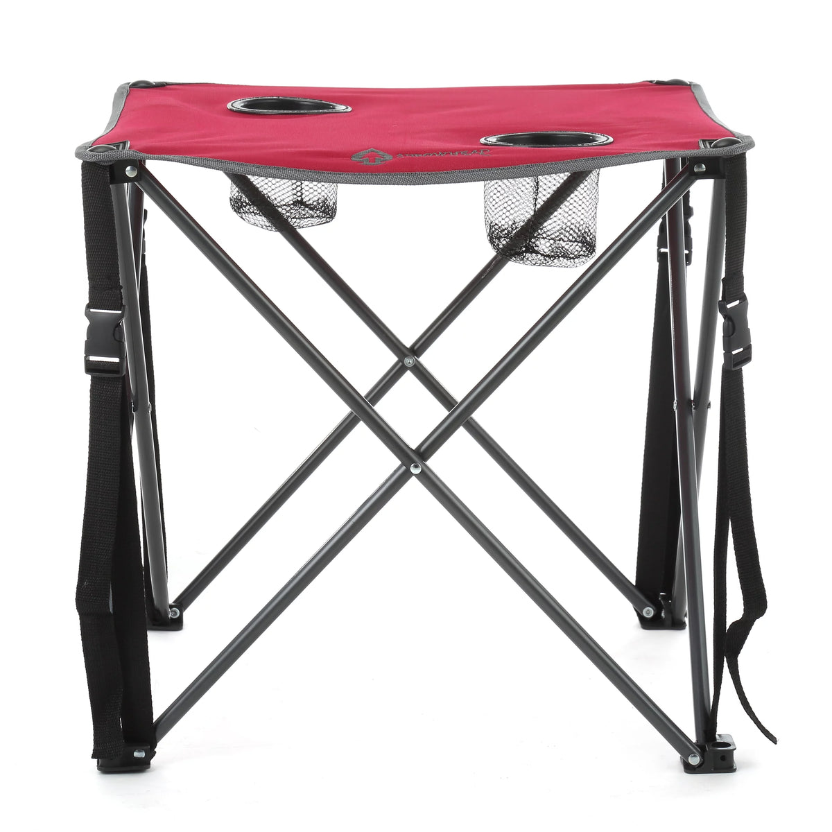 Heavy-Duty Portable Camping Folding Table with Cup Holders and Carrying Case C2380