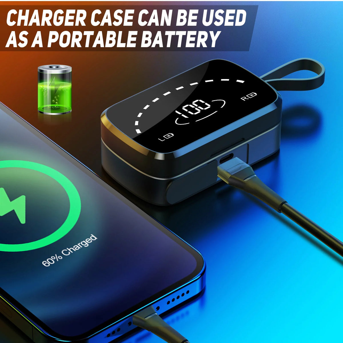 Wireless Earbuds Bluetooth Sport Headphones Charging Case S91961